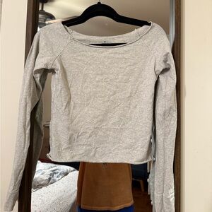 Brandy Melville Gray Long Sleeve Top